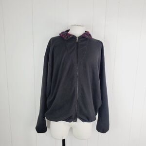 Vintage SKYR Men's Black Long Sleeve Full Zip Fleece Jacket Size X-Large